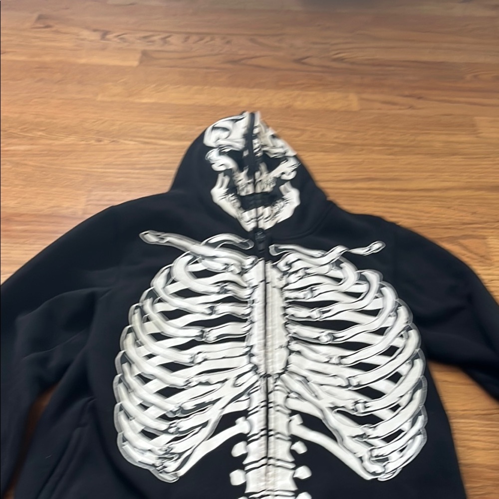 Black Skeleton Hoodie for Halloween